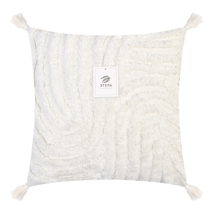Наволочка декоративная &laquo;Этель&raquo; Бохо, 45х45 см, цвет молочный, 100% хлопок