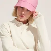 Панама Nylon двусторонняя, молочная с розовым, размер M/L