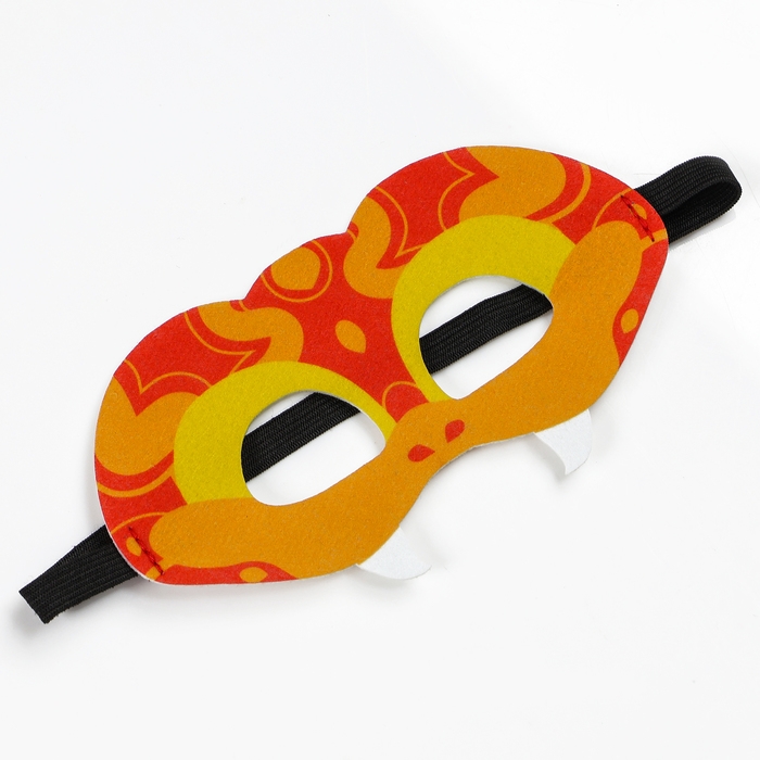 Карнавальный набор "Прикольная Змейка", накидка, маска, цвет красный