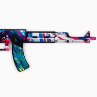 Деревянное оружие, детское сувенирное &laquo;Аниме-неон&raquo;, автомат, 42 х 10,8 см