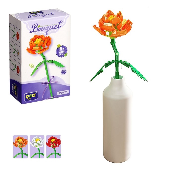Конструктор Букет &laquo;Пион&raquo;, 82 детали