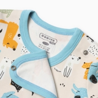 Боди детское, цвет кремовый/собачки, рост 68 см