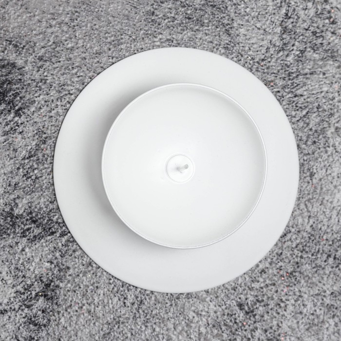 Подсвечник Подсвечник "Гадальный Н" металл на 1 свечу, 7,3х3 см, белый