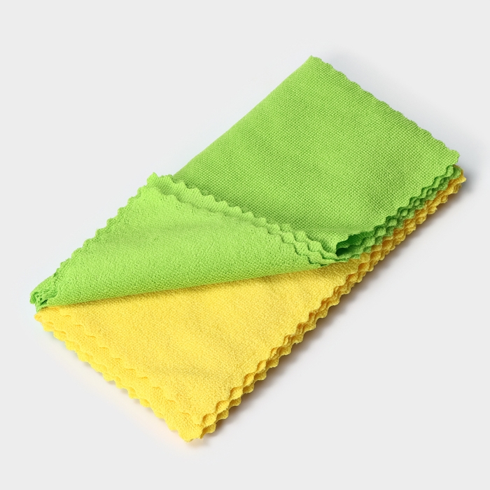 Салфетка универсальная Доляна &laquo;Промо&raquo;, 180 г/м&sup2;, 10 шт, 30&times;30 см, микрофибра, ультразвуковая обработка края, цвет МИКС