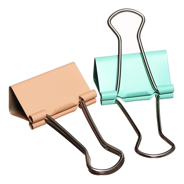 Набор зажимов для бумаг ErichKrause Набор зажимов для бумаг ErichKrause "Pastel Bloom", 32 мм, 9 штук, микс, в пластиковой коробке