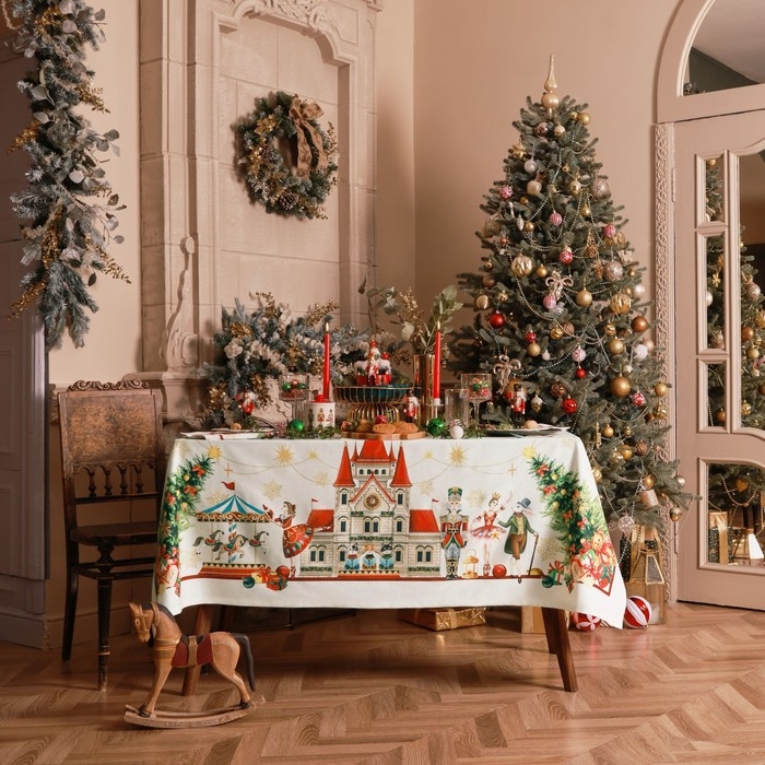 Скатерть Этель &laquo;Щелкунчик&raquo;, 110х150 см, с ВГМО, 100% хл, саржа 190 г/м2