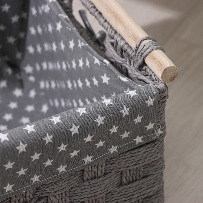 Корзина для хранения плетёная ручной работы Доляна, 41&times;30&times;20 см, цвет МИКС