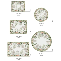 Скатерть Этель Лесная сказка d=215 см, 100% хл, саржа 190 гр/м2