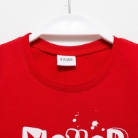 Футболка детская MINAKU "Dreaming" цвет красный, рост 128