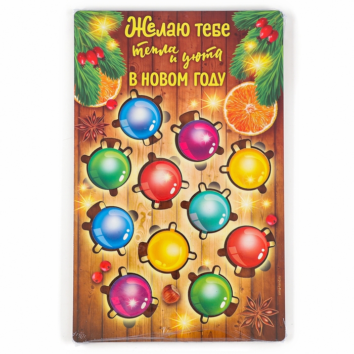 Новогодняя деревянная головоломка для детей &laquo;Новый год! Цветная гирлянда&raquo;, 21 х 15 см