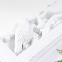 Фоторамка пластик на 2 фото 10х15 см "Птицы на веточке" белая 17,5х29,5 см