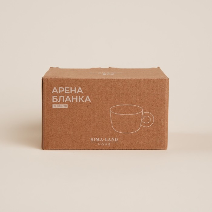 Кружка керамическая SL Home &laquo;Арена Бланка&raquo;, 330 мл, цвет белый