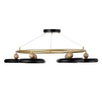 Люстра "Моника" 6хLED 144Вт 3000-6000К черно-золотой 78х78х100 см