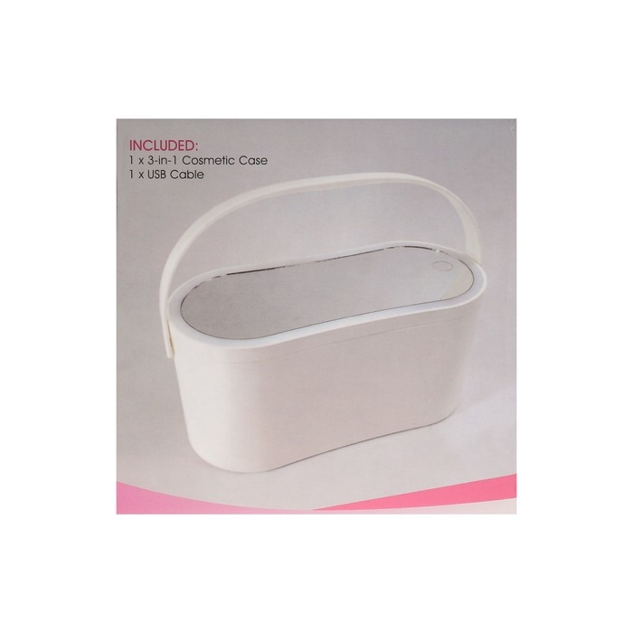 Кейс для косметики с зеркалом KZ-14, подсветка, 96 диодов