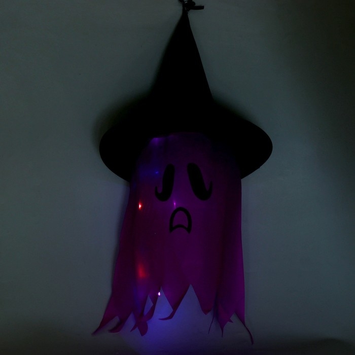 Хэллоуин. Карнавальная подвеска световая «Ужастик», цвет фиолетовый Хэллоуин. Карнавальная подвеска световая «Ужастик», цвет фиолетовый