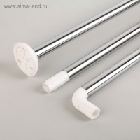 Карниз для ванной комнаты п-образный, 90&times;90&times;90 см, нержавеющая сталь