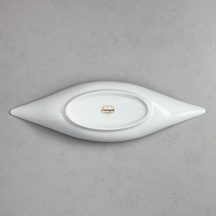 Салатник &laquo;Лодочка&raquo;, 350 мл, золотая обводка, фарфор, Иран