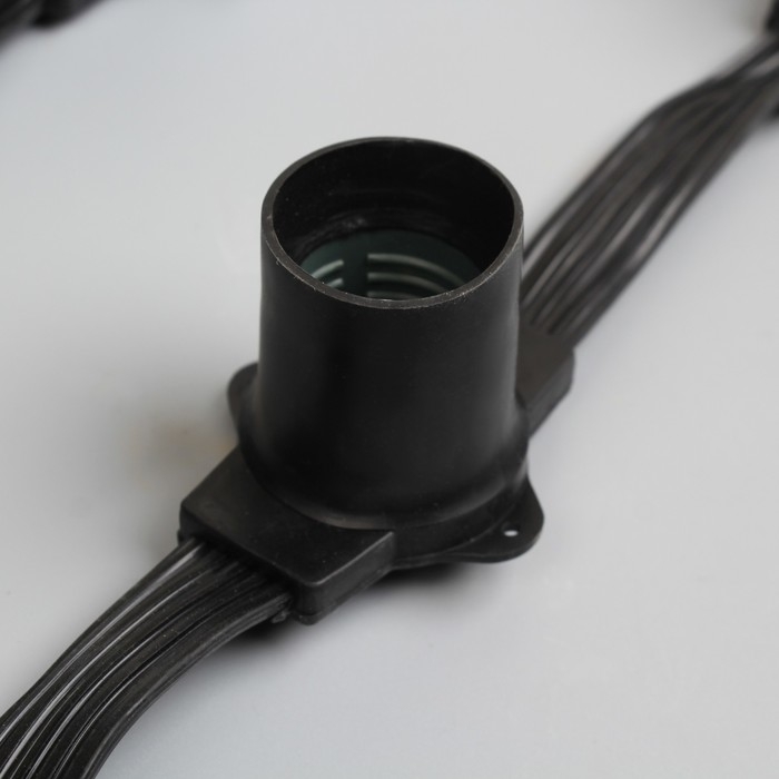 Гирлянда &laquo;Белт-лайт&raquo; 50 м, IP65, 5W, тёмная каучуковая нить, шаг 15 см, Е27 (без ламп), 220 В