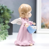 Сувенир керамика "Ангелочек в розовом платье, с цыплятами в подоле" 15 см Сувенир керамика "Ангелочек в розовом платье, с цыплятами в подоле" 15 см