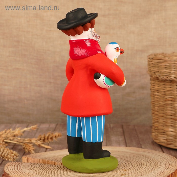 Дымковская игрушка Дымковская игрушка "Старик с гусём"