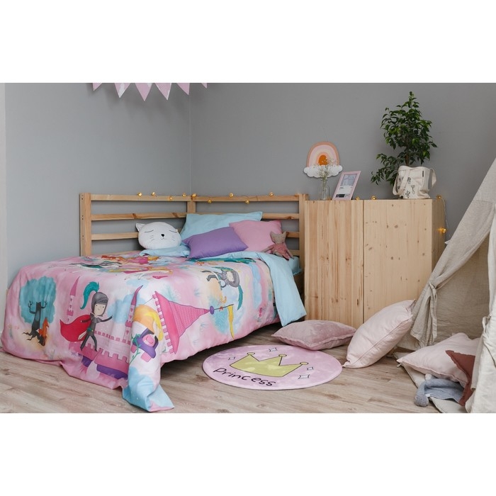 Постельное бельё Этель &laquo;История милой принцессы&raquo;, 1.5-сп., 143 &times; 215 см, 150 &times; 214 см, 50 &times; 70 см, бязь