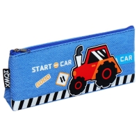 Пенал школьный на молнии "Трактор", микс Пенал школьный на молнии "Трактор", микс