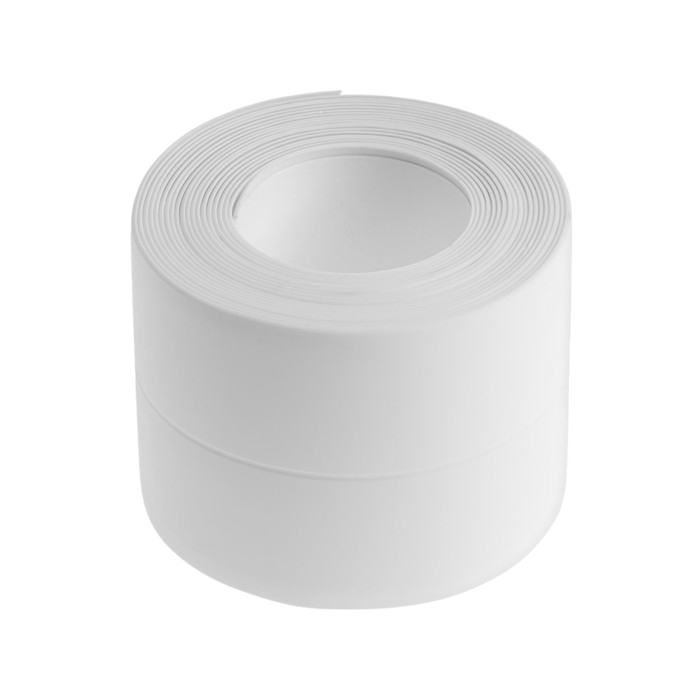 Лента бордюрная ТУНДРА, для ванны и раковины, самоклеящаяся, белая, 60 мм х 3.2 м Лента бордюрная ТУНДРА, для ванны и раковины, самоклеящаяся, белая, 60 мм х 3.2 м