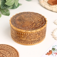 Шкатулка "Пейзаж с деревом", 100 х 40 мм, береста Шкатулка "Пейзаж с деревом", 100 х 40 мм, береста