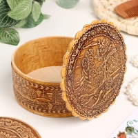 Шкатулка "Пейзаж с деревом", 100 х 40 мм, береста Шкатулка "Пейзаж с деревом", 100 х 40 мм, береста