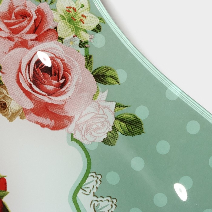 Блюдо стеклянное сервировочное Доляна &laquo;Сердце. Сладости&raquo;, 25,5&times;21,8&times;2,6 см