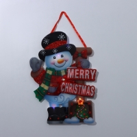 Декоративное светящиеся украшение (подвеска) "Снеговик" 32х23 см