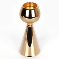 Подсвечник металл на 1 свечу &laquo;Гиацинт&raquo; цвет золото 8 х 8 х 21 см