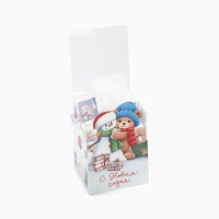 Коробка подарочная новогодняя складная ПВХ, &laquo;Новогодняя почта&raquo;, 12 х 15 х 12 см, Новый год
