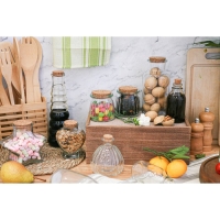 Бутылка стеклянная для соусов и масла с пробковой крышкой Доляна «Парфе. Гармонь», 400 мл, 21,8×7,5 см Бутылка стеклянная для соусов и масла с пробковой крышкой Доляна «Парфе. Гармонь», 400 мл, 21,8×7,5 см