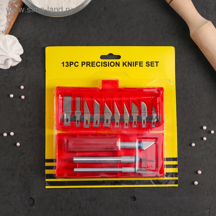 Набор кондитерских инструментов для моделирования, 13 предметов, цвет МИКС Набор кондитерских инструментов для моделирования, 13 предметов, цвет МИКС