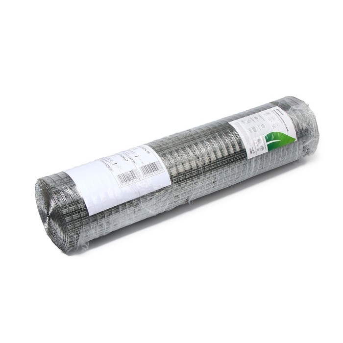 Сетка оцинкованная, сварная, 25 &times; 1 м, ячейка 25 &times; 25 мм, d = 1 мм, Greengo