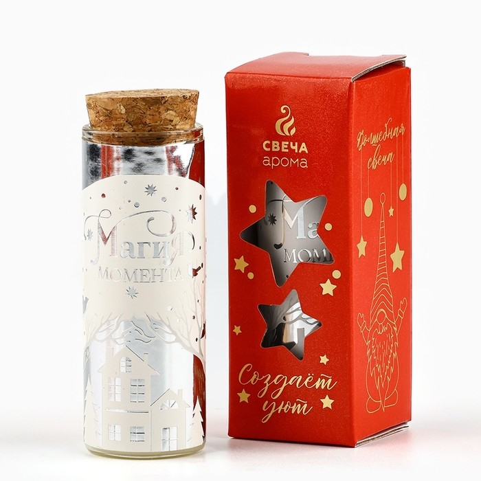 Свеча новогодняя «Магия момента», на Новый год, аромат лаванда, 9 х 3,5 см Свеча новогодняя «Магия момента», на Новый год, аромат лаванда, 9 х 3,5 см