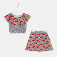 Костюм для девочки, цвет белый, рост 122 см