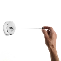 Настенная сушилка для белья ТУНДРА, нейлоновый вытяжной трос 2.8 м. до 3 кг, цвет хром