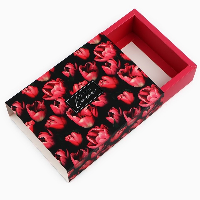Коробка для сладостей &laquo;Тюльпаны&raquo;, 20 х 15 х 5 см