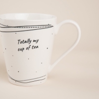 Набор кружек фарфоровых SL Home &laquo;Милый дом&raquo;, 350 мл, цвет белый