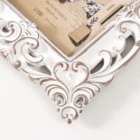 Фоторамка полистоун 10х15 см "Элизиум" белая с патиной 18,1х1,7х23,2 см