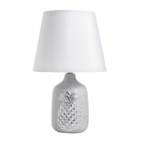 Настольная лампа "Ананас" Е14 40Вт серый серебро 20х20х32см RISALUX