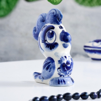 Сувенир &laquo;Попугай Семён&raquo;, 10 см, гжель