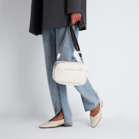 Сумка кросс-боди на молнии, цвет белый