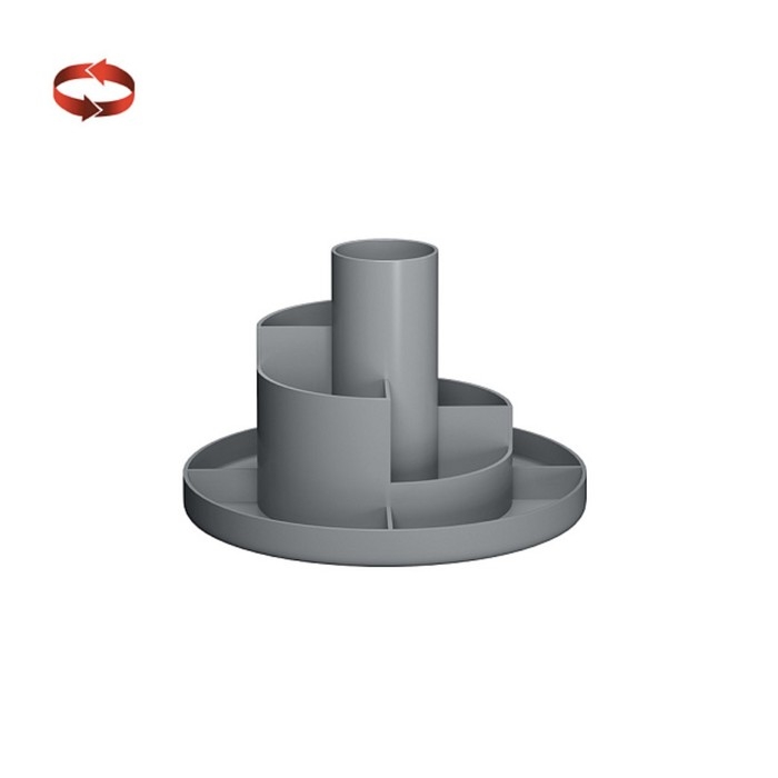 Подставка-органайзер для канцелярииErichKrauseSphere,Classic, вращающаяся,пластиковая серая Подставка-органайзер для канцелярииErichKrauseSphere,Classic, вращающаяся,пластиковая серая