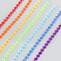 Наклейка пластик стразы "Радуга" d=0,6 см 32х10,5 см