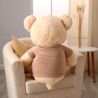 Мягкая игрушка &laquo;Мишка&raquo;, в вязаной кофте, 100 см, цвет бежевый