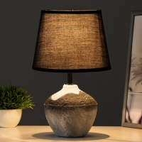 Настольная лампа "Алетта" Е14 40Вт серо-черный 20х20х36 см RISALUX