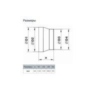 Редуктор ZEIN, вентиляционный, d=100/125 мм, центральный Редуктор ZEIN, вентиляционный, d=100/125 мм, центральный